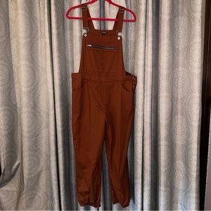 burnt orange overalls size large wild fable